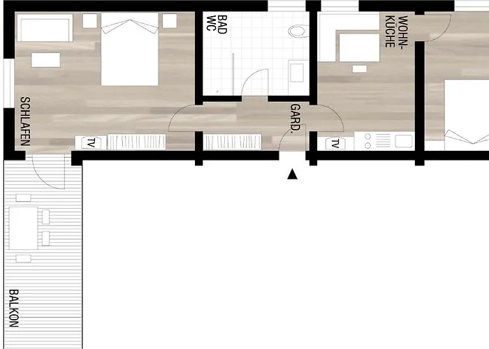 Haus Gueatli アパート *